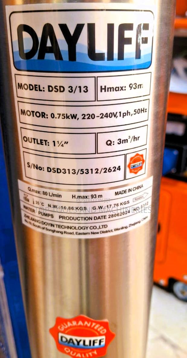 Dayliff DSD 3/13 93m Submersible Water Pump - thumbnail 3