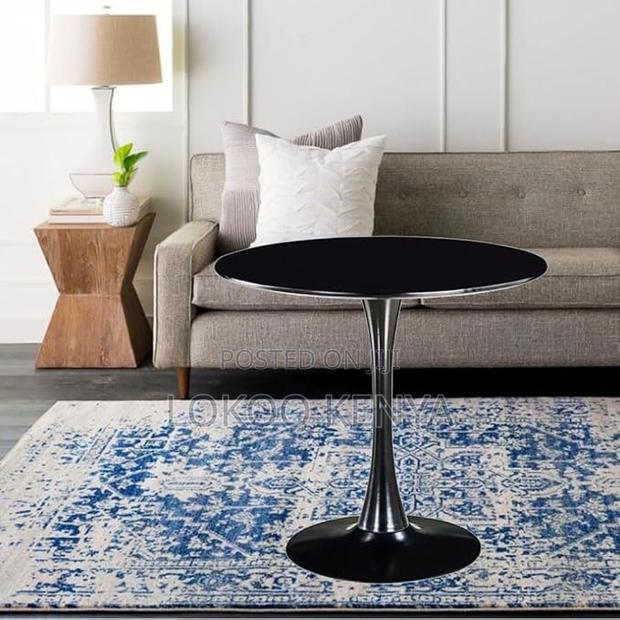 Dining Table : Round Black Eames Table Without Chairs - thumbnail 4
