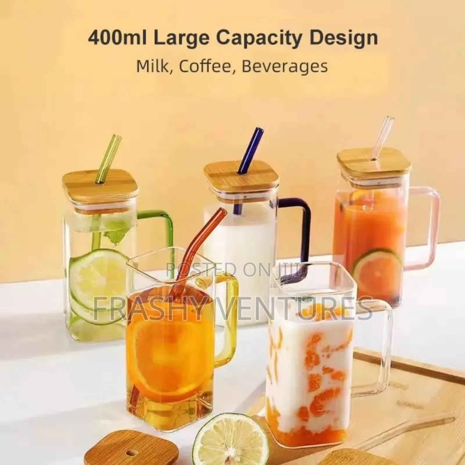 High Borosilicate Square Glass Mug
