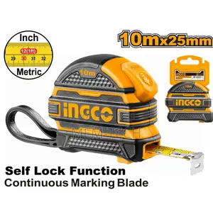 Ingco HSMT081025 Steel Measuring Tape :10mx25mm
