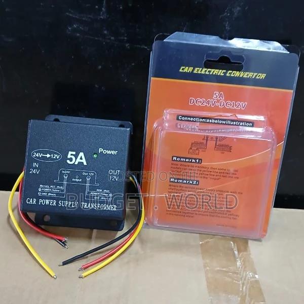 Car Converter 5A Car Step Down Transformer DC 24V to DC 12V