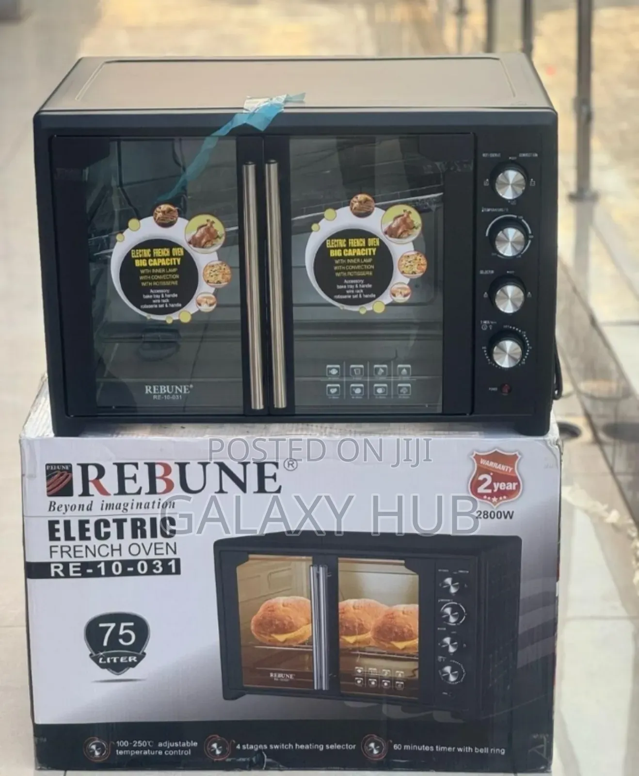 75 Litres Rebune Re-10-031 Commercial Double Door Oven