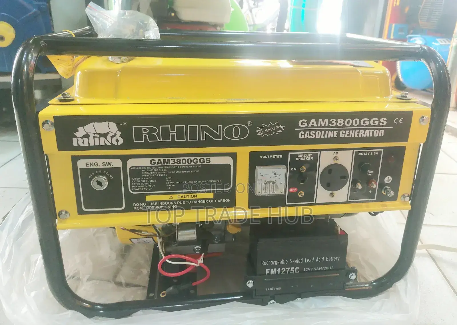 Rhino 3.5kva Gasoline Generator Key Start