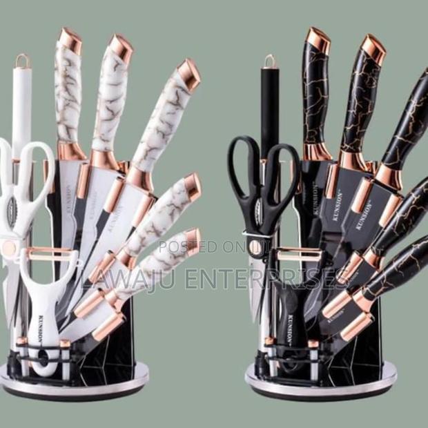 9pc Marble Knife Set - main view
