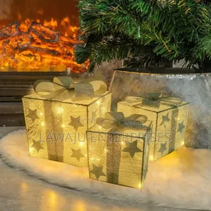 Star 3pc Set Lighted Gift Box