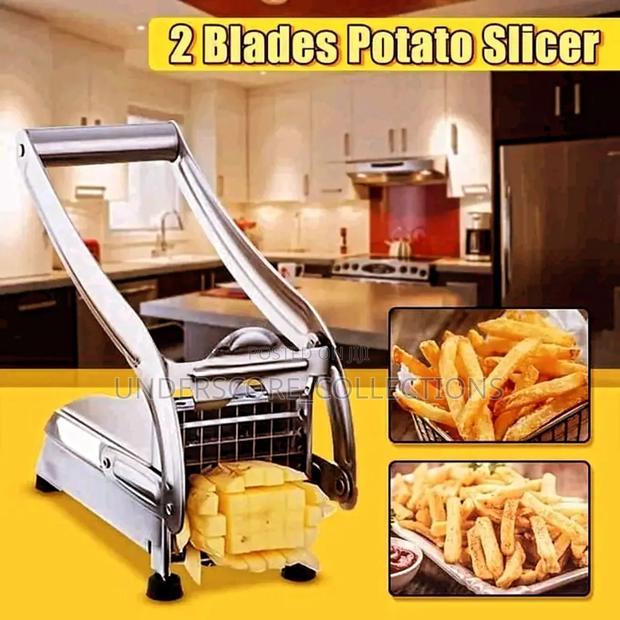 Stainless Steel French Fries Potato Cutter- 2 Blades .