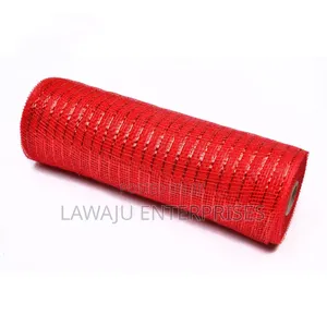 10 Yards Red Mesh Ribbon