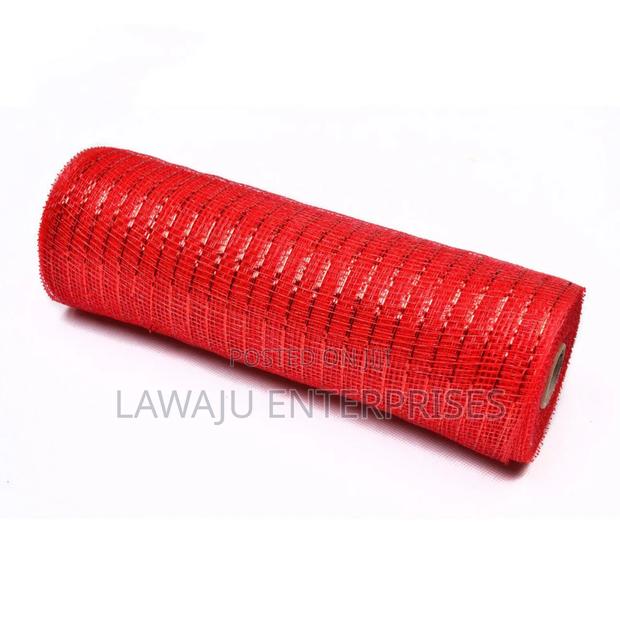 10 Yards Red Mesh Ribbon - main view