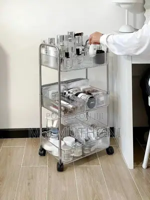 3 Tier Clear Rolling Utility Cart