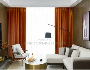 Blue. Glod. Orange. Curtains Curtains