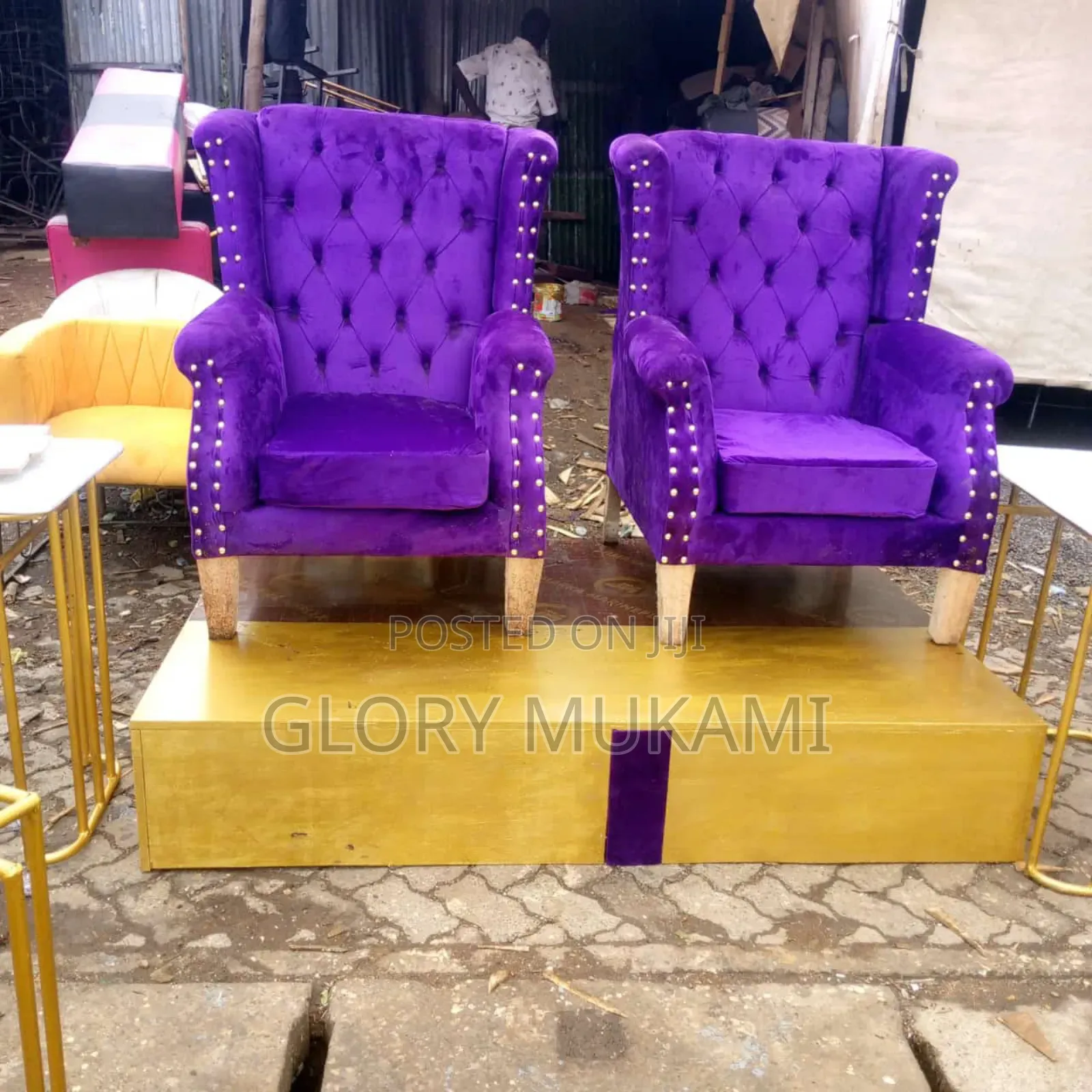 Purple Queen's Pedicure Chairs