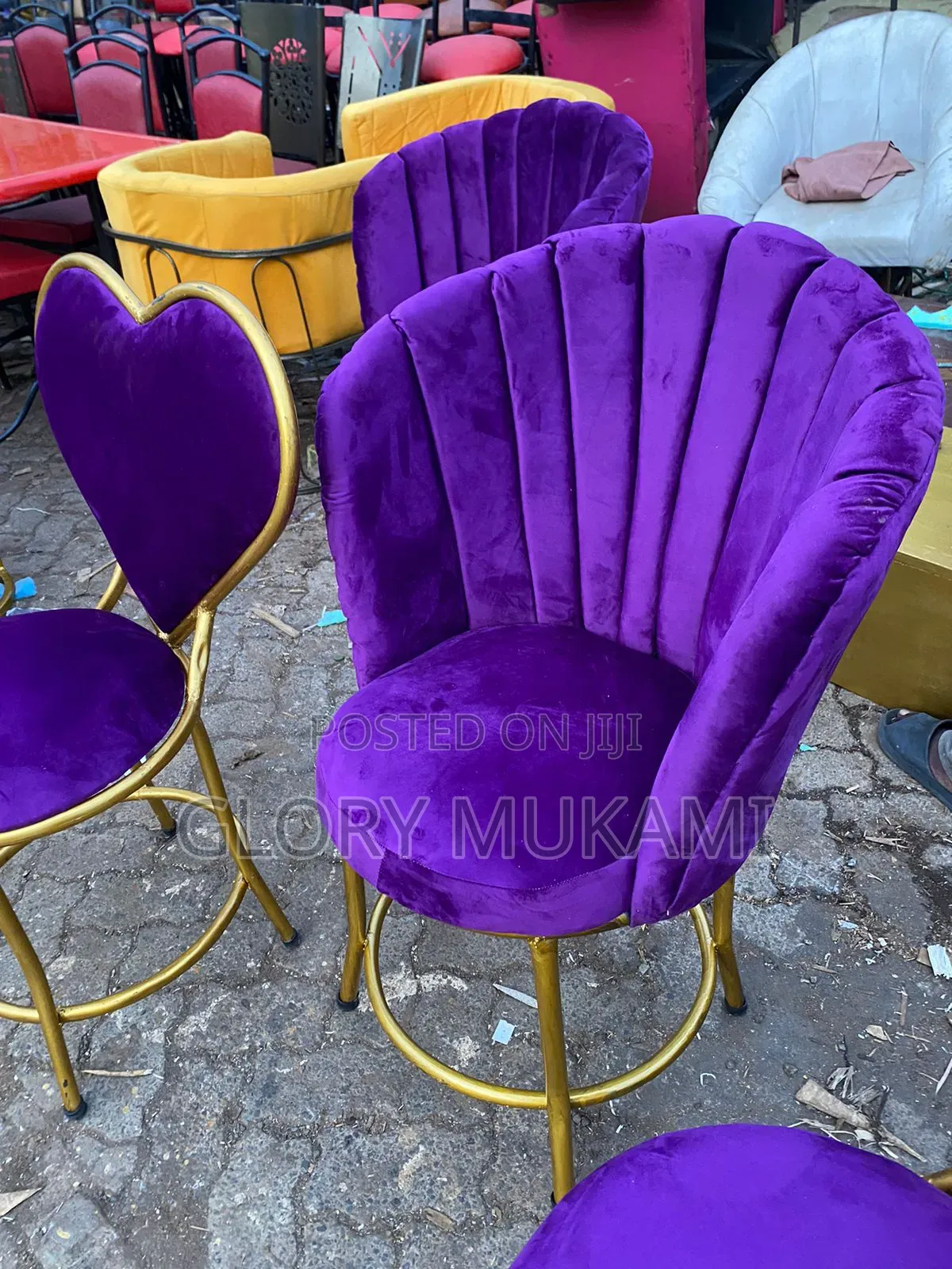 Purple Manicure Styling Chairs