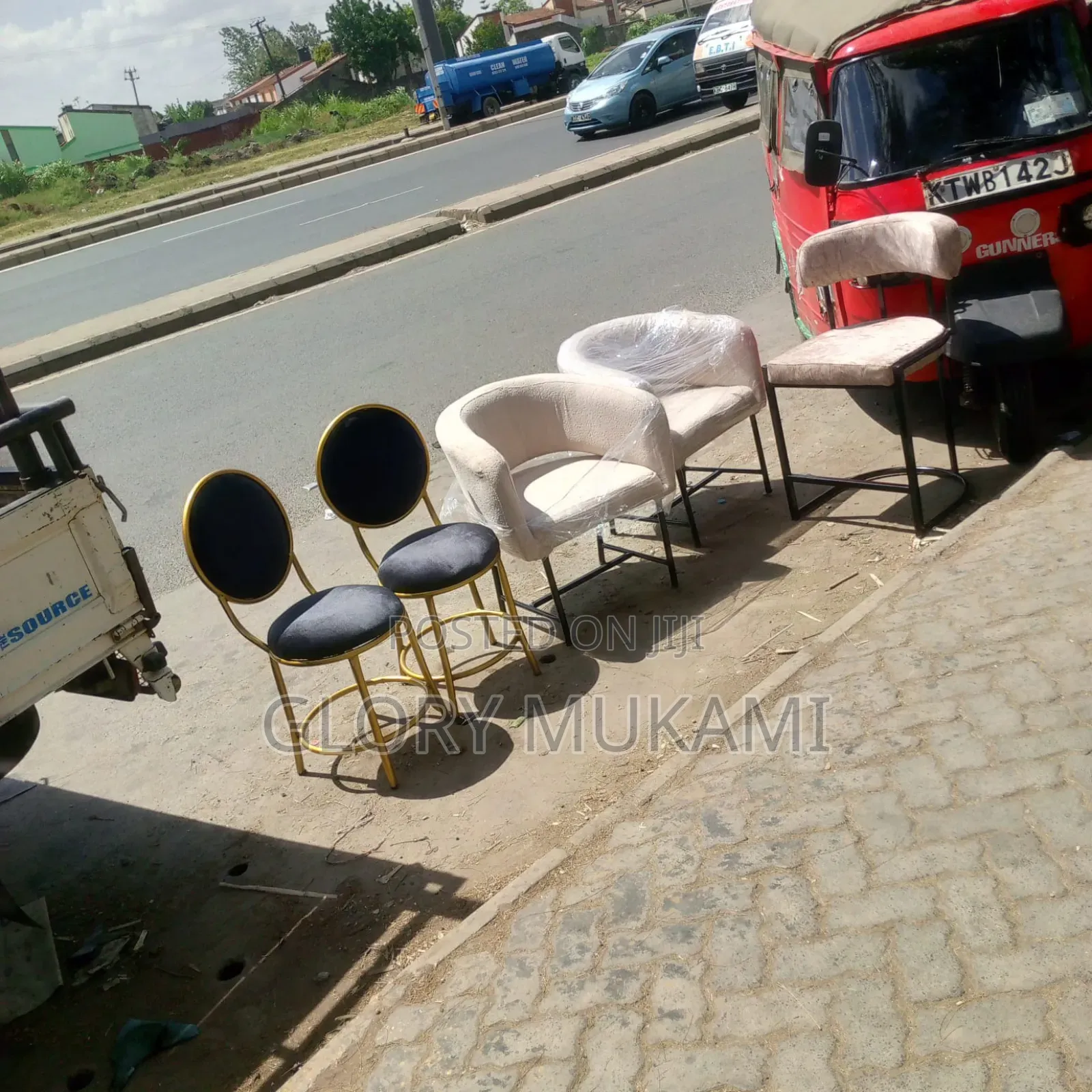 Manicure Chairs Painted Black