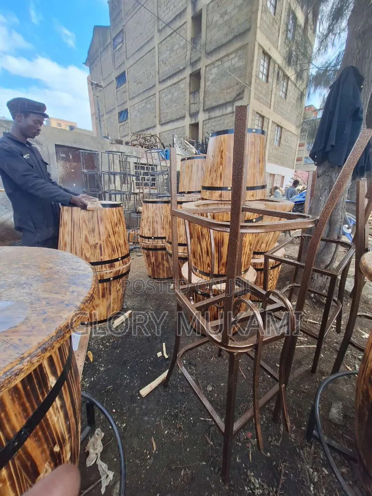 Wine Table Barresls
