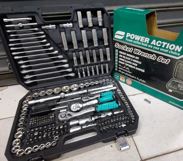 Power Action Socket Wrench 216pcs Toolbox Set - main view