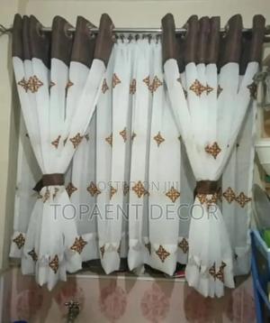 Brown Theme Kitchen Window Sheer - thumbnail 2