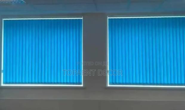 Sky Blue Vertical Office Window Blinds