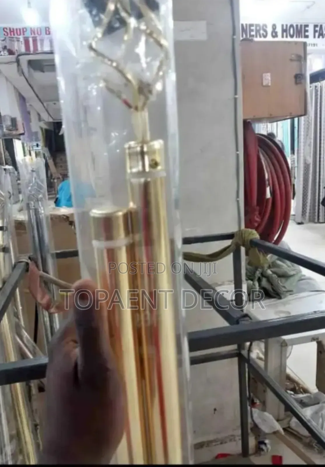 Gold Adjustable Easy to Clean Curtain Rods