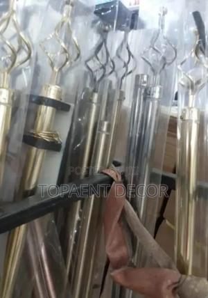 Silver and Gold Adjustable Window Curtain Rods - thumbnail 2