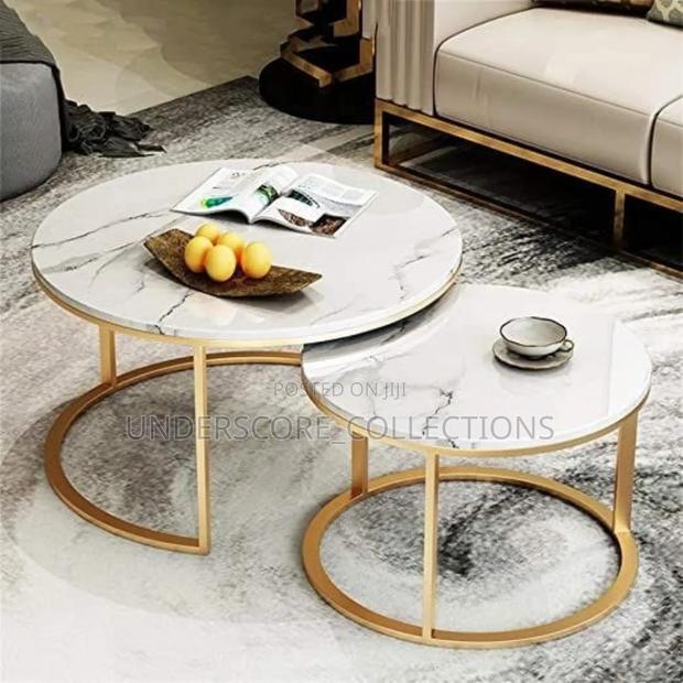 *Glass Top Nesting Tables(Marble Effect)*