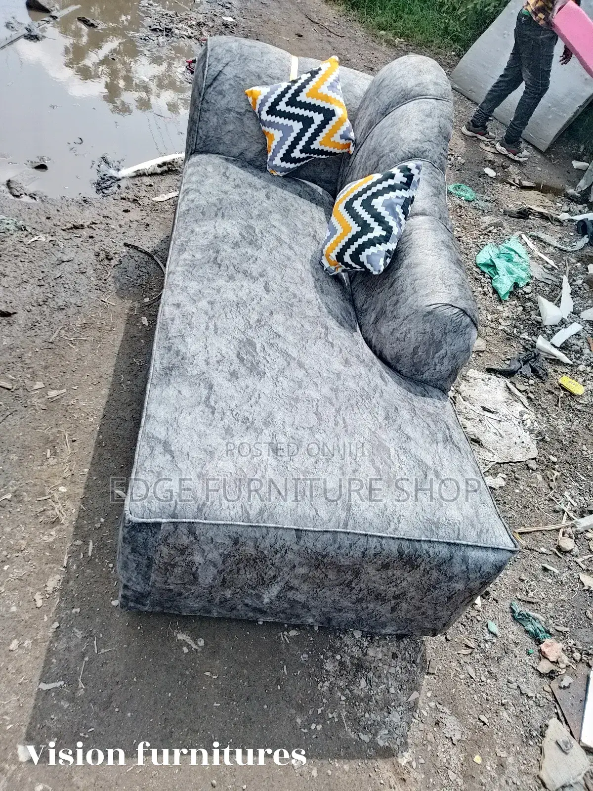 Grey Velvet Sofabed on Sale