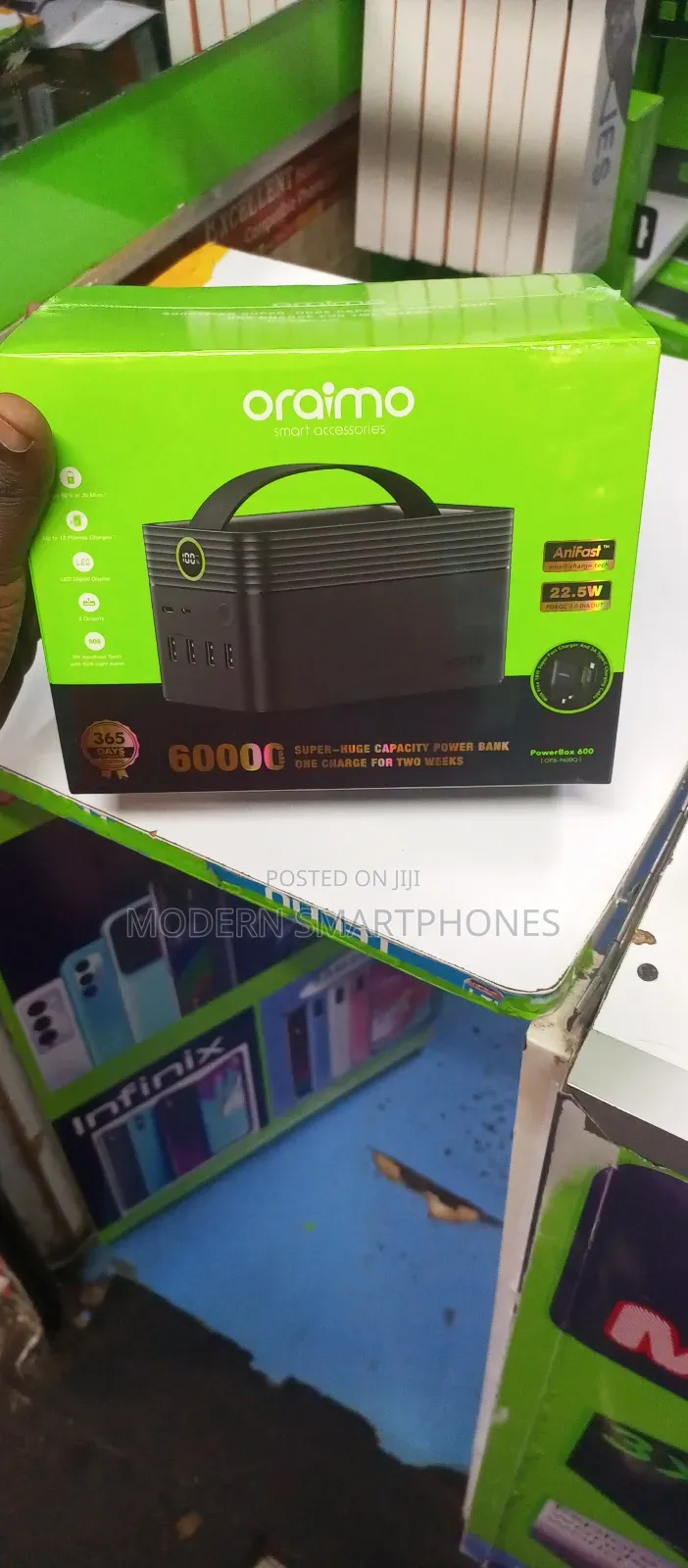 Oraimo 60000 Mah Power Bank 22.5w Super Fast Charging