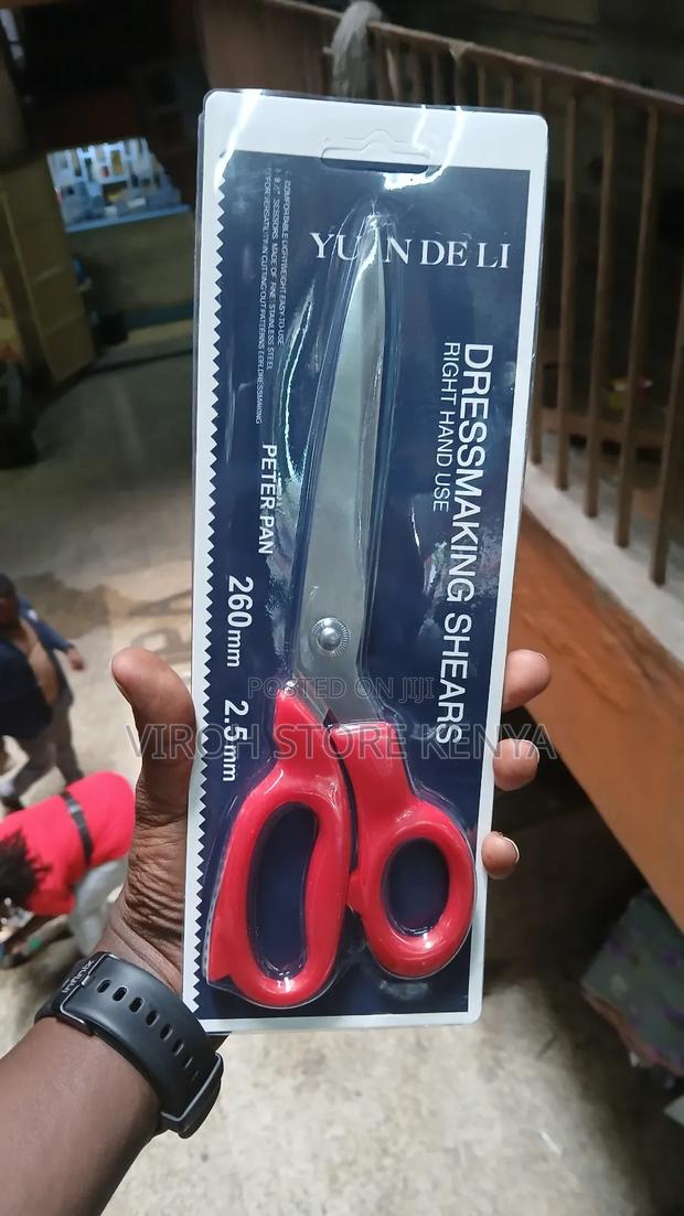 Dressmaking Scissors 260mm Tailoring Scissors- Red - thumbnail 2