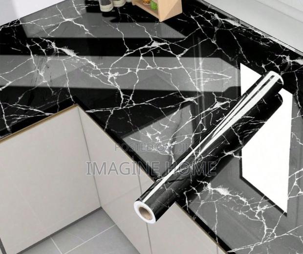 Black Self Adhesive Kitchen Contact Paper
