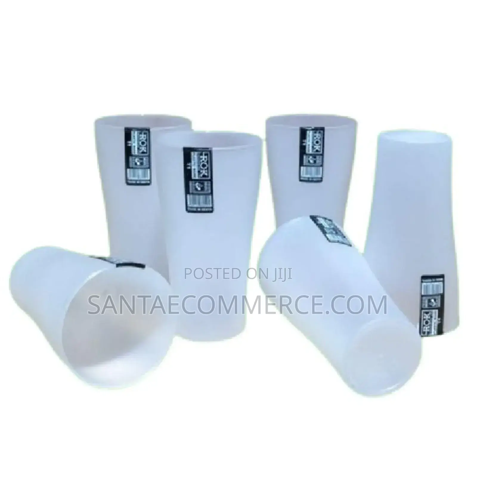 300ml 6 PCS Clear Reusable T3 ROK Plastic Tumbler