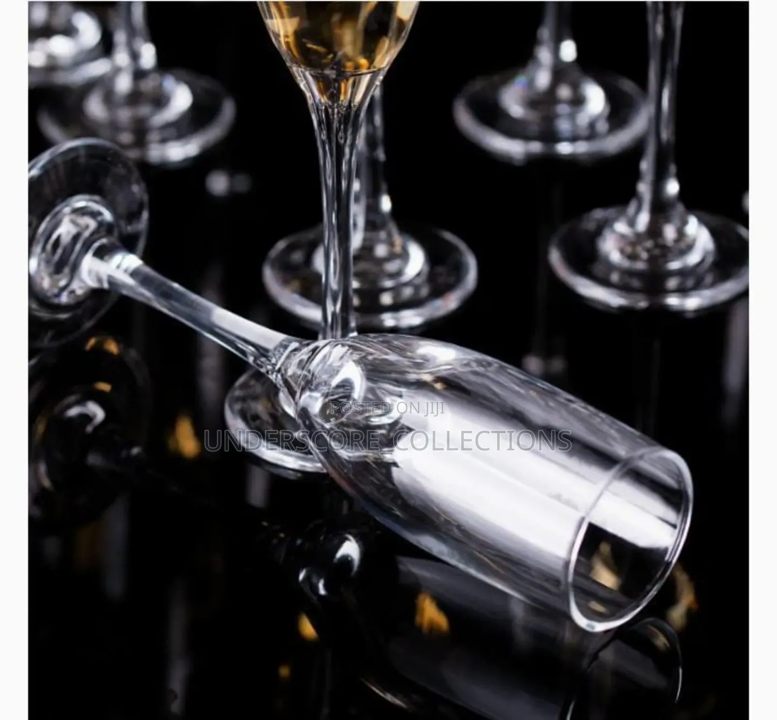 Set of 6 PCS Champagne Glass Clear Capacity 170ml
