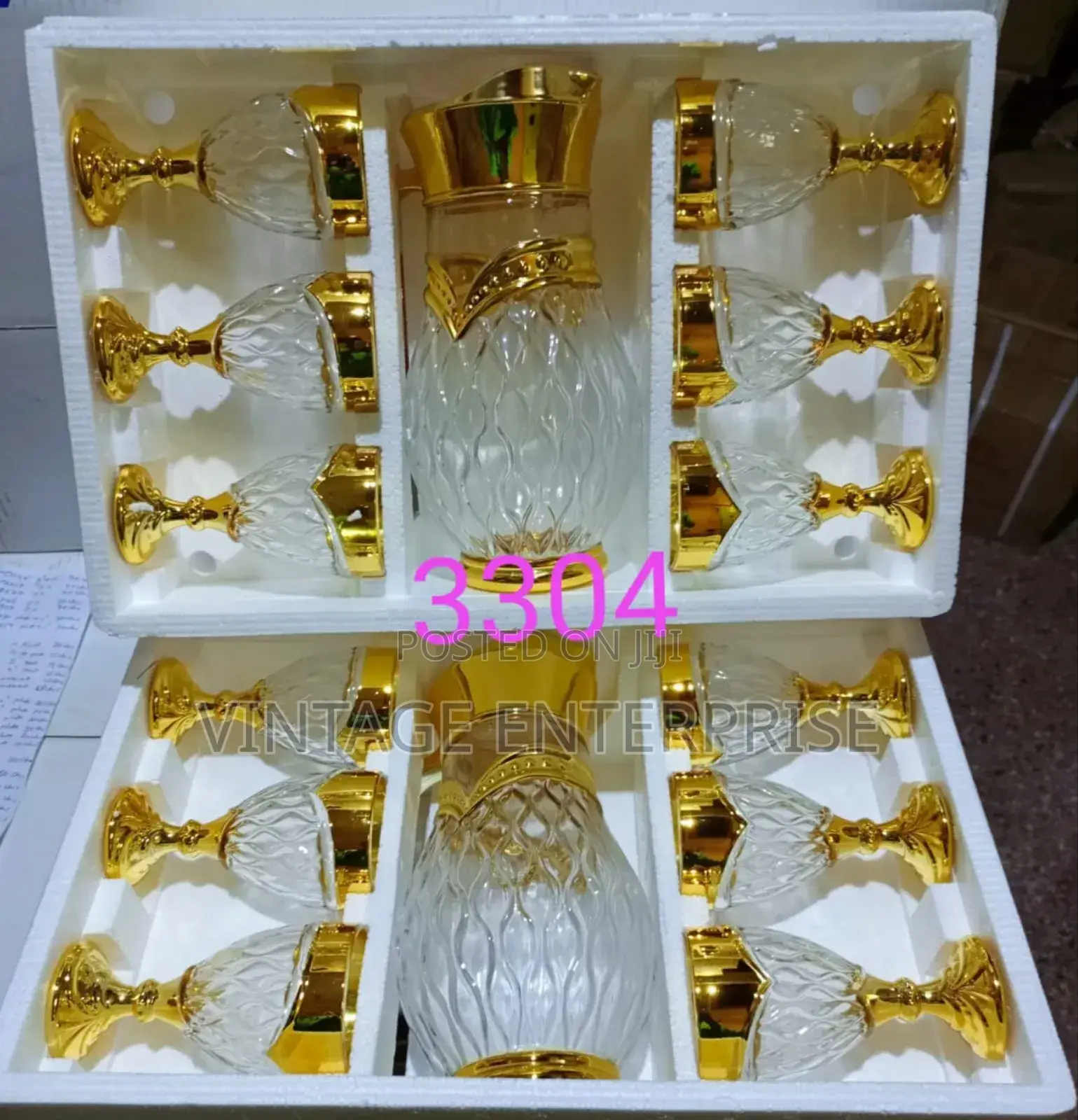 7pcs Gold Water Set