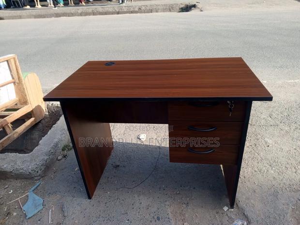 1m Dark Walnut Desk