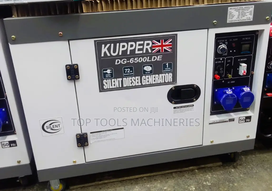 Kupper Diesel Silent Generator 6.5kva/7kva Single Phase