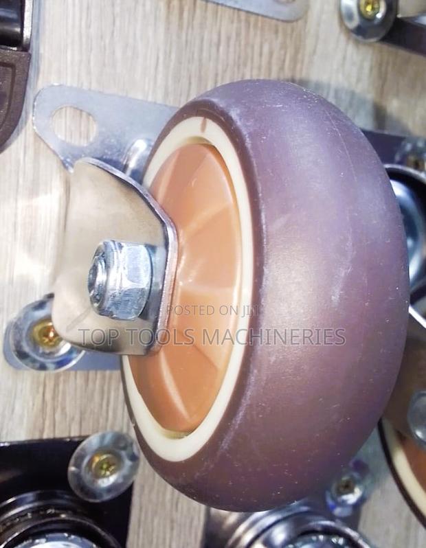 Non Swivel Trolley Wheels 3 Inch With Rubber Tire - main view