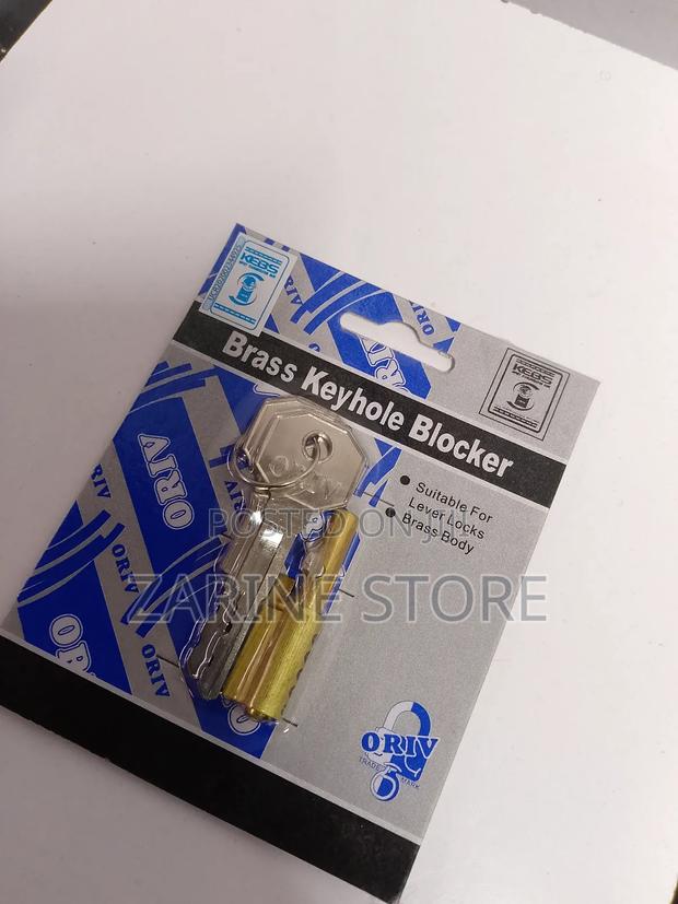 Keyhole Blocker Brass Body - main view