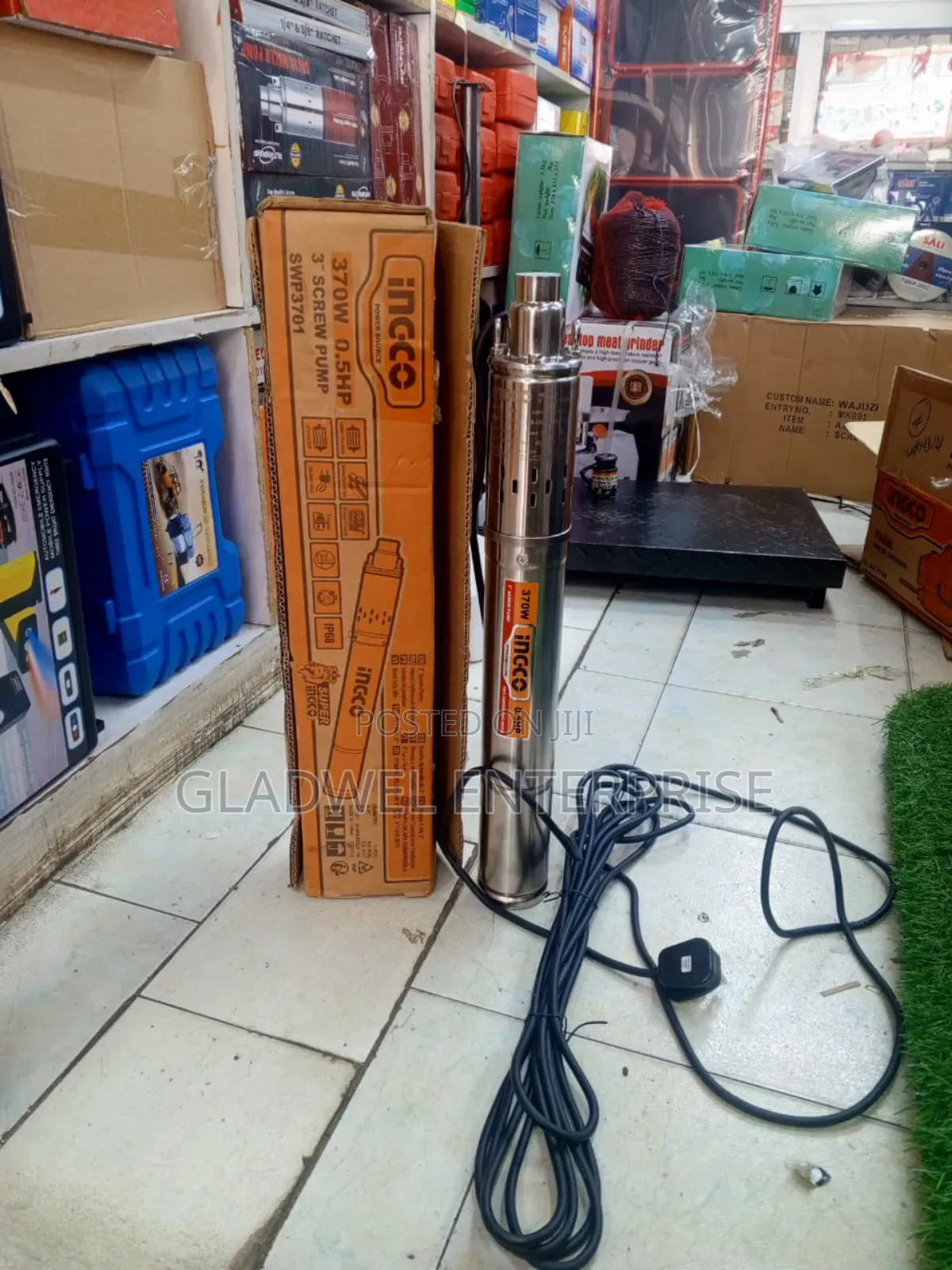 Ingco Deep Well 72mts Submassible Water Pump 0.5hp