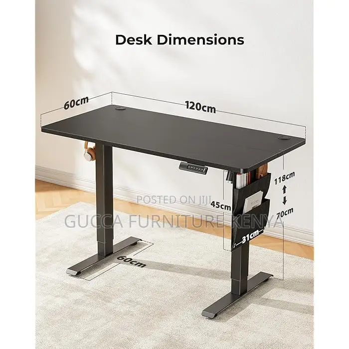 Office Tables: Electric Adjustable Home Office Computer Desk