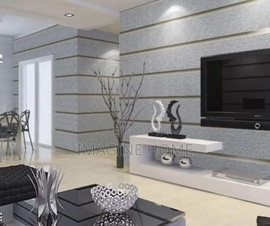 Beautiful Dark Grey 3D Wallpaper Wall Decor