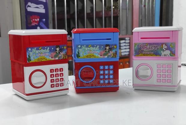 *Manual Mini Kids Home Bank, Cash Coins Saving Box