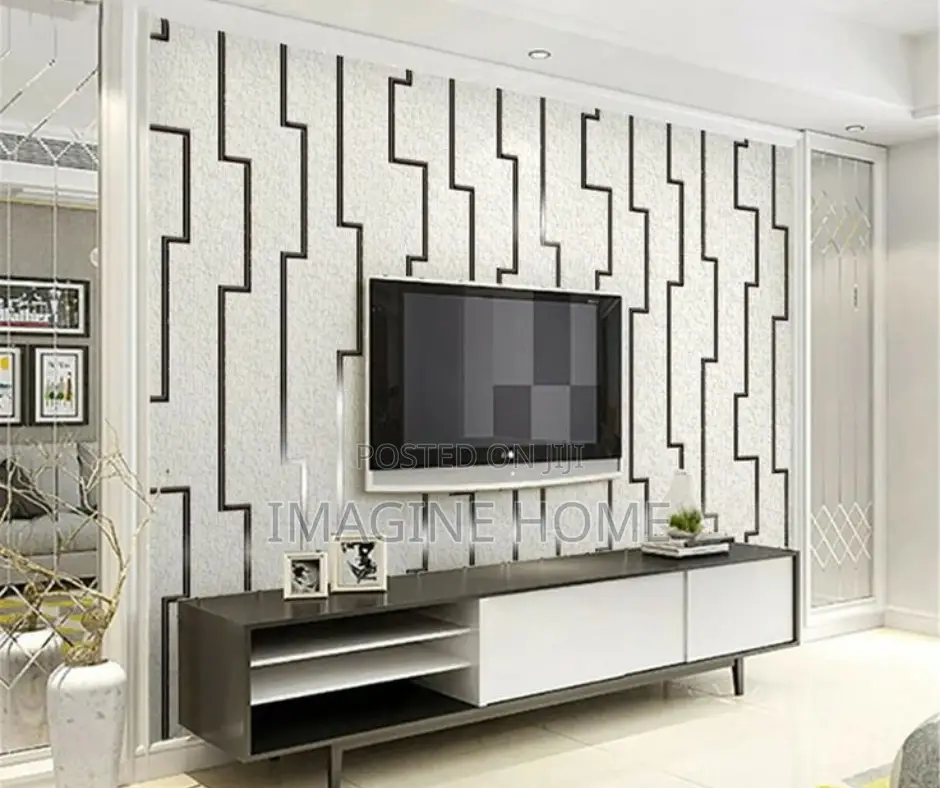 White 3D Wallpaper Wall Decoration