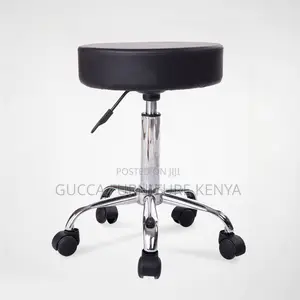Home Chairs: Modern Adaptable Height Round Top Barstool