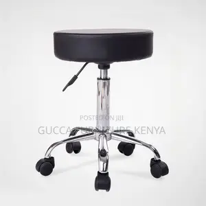 Home Chairs: Modern Adaptable Height Round Top Barstool