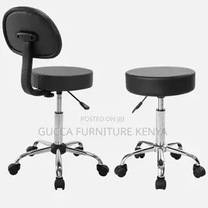 Home Chairs: Modern Adaptable Height Round Top Barstool