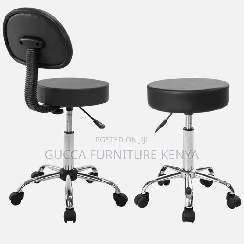 Home Chairs: Modern Adaptable Height Round Top Barstool