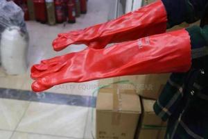 PVC Rubber Gloves(Red) - thumbnail 2