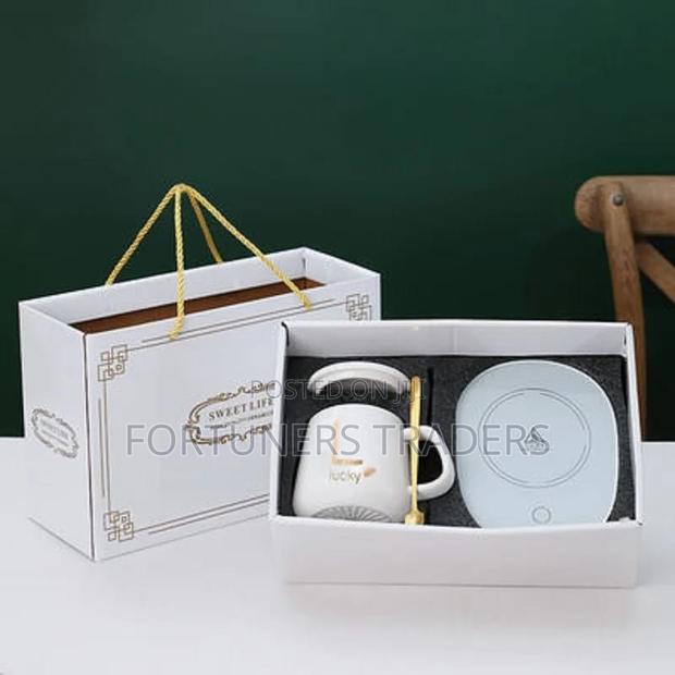 Ceramic Coffee Mug With Electric Cup Warmer Plate