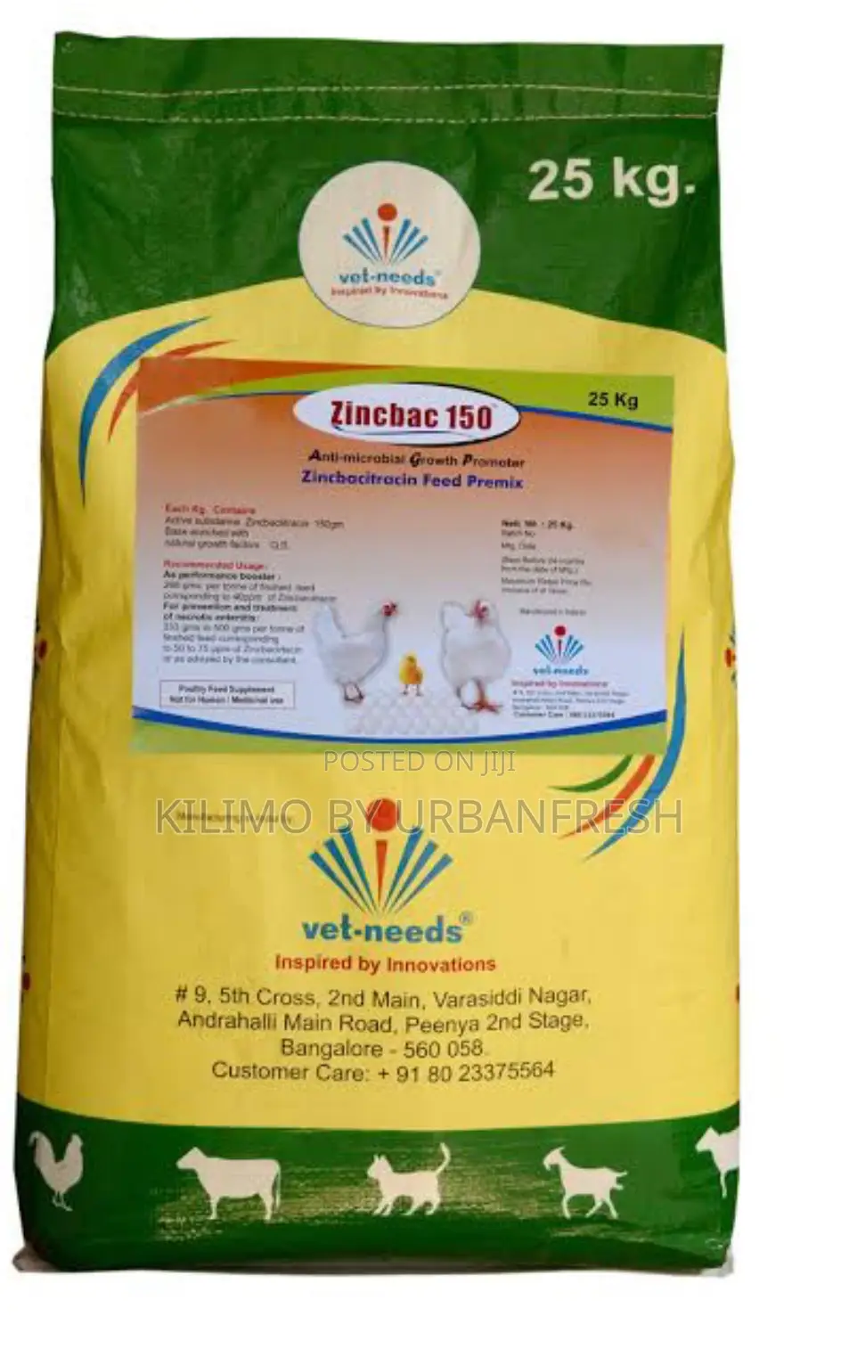 Zinc Bactrin 1 Kg for Feed Conversion in Livestock.