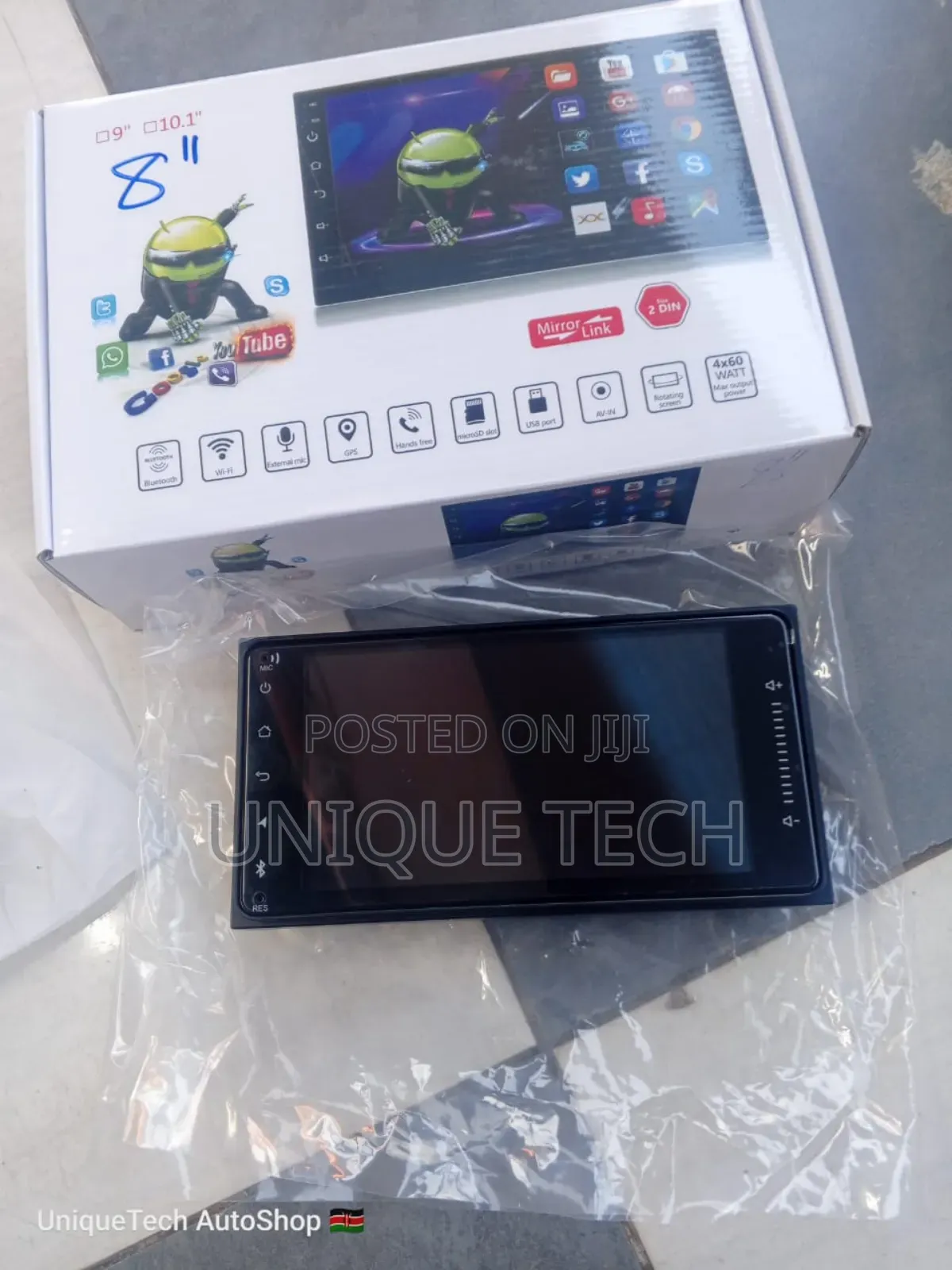 8-Inch Android Touchscreen Car Player- 2GB RAM, 32GB Storage