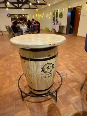 Wooden Table Barrel