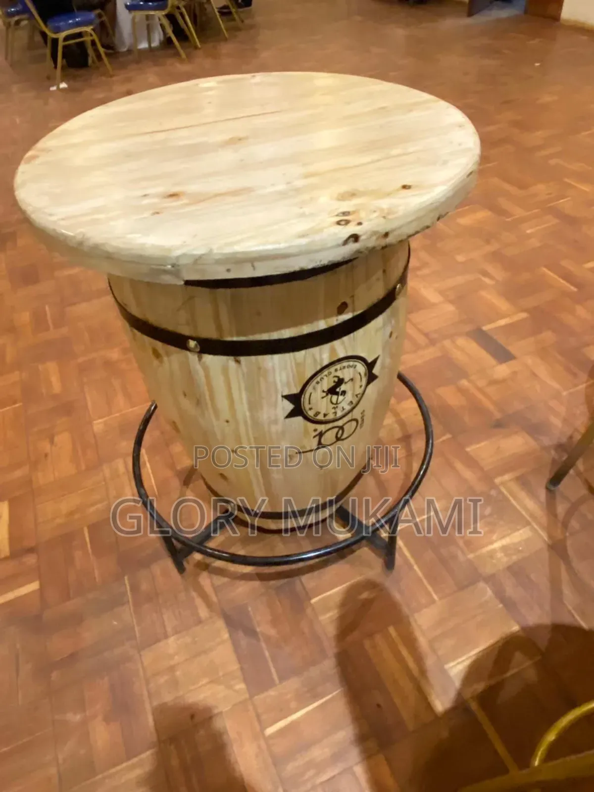 Wooden Table Barrel